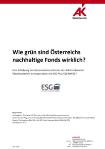 Studie der Arbeiterkammer Oberösterreich: Wie grün sind Österreichs Fonds wirklich?