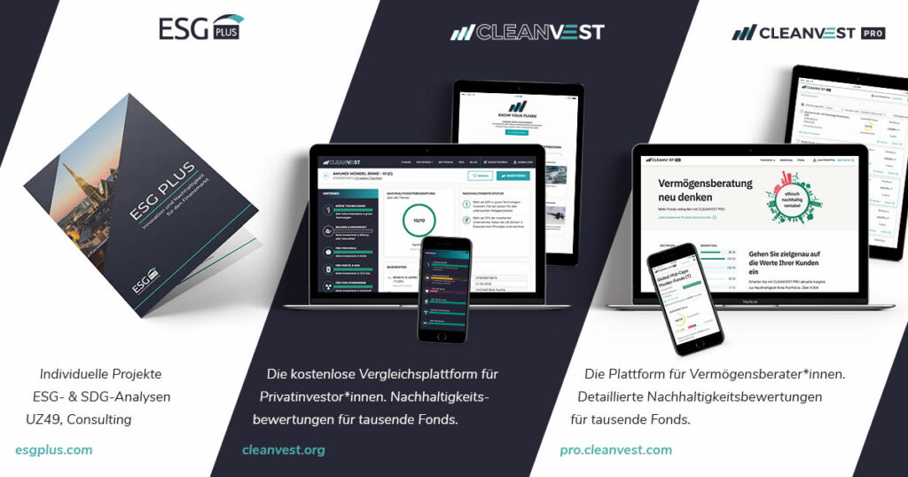 Überblick ESG Plus, CLEANVEST.org und CLEANVEST PRO